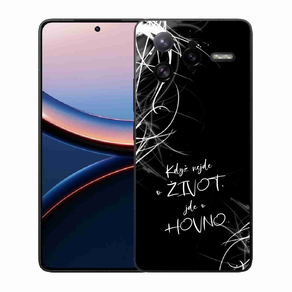 Gél borító mmCase a Xiaomi Poco F7 Ultra számára - vicces szöveg 16 fekete háttér