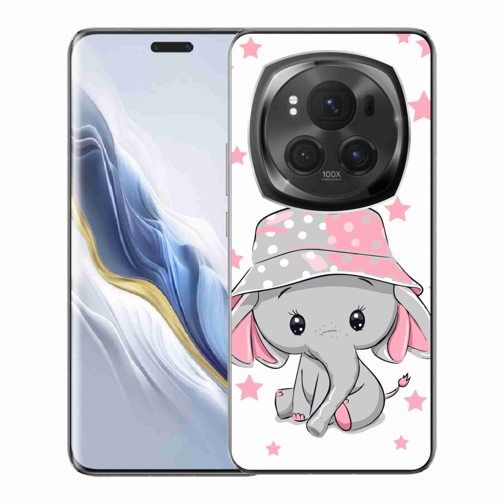 Gél borítás mmCase a Honor Magic 6 Pro 5G készülékhez - rózsaszín elefánt