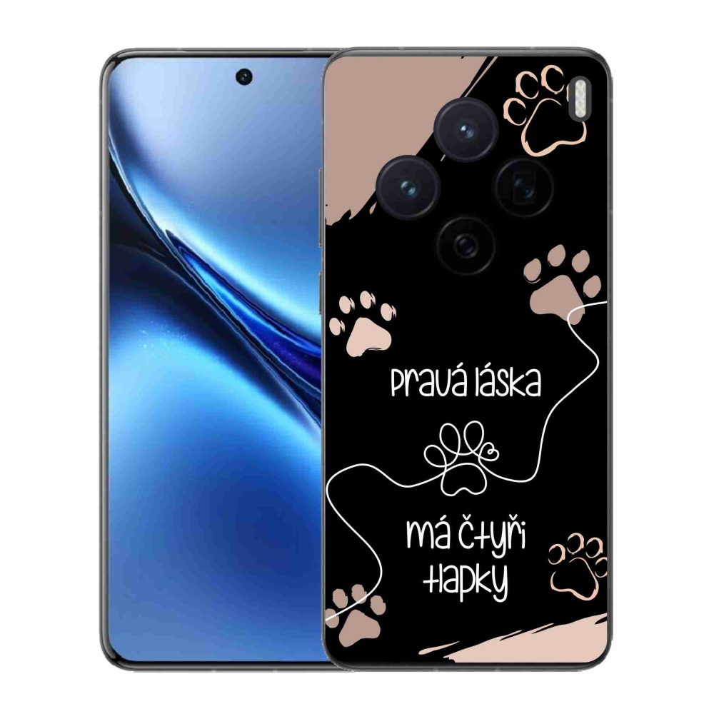 Zselés borító mmCase a Vivo X200 5G készülékhez - kutya motívum 1 fekete háttér