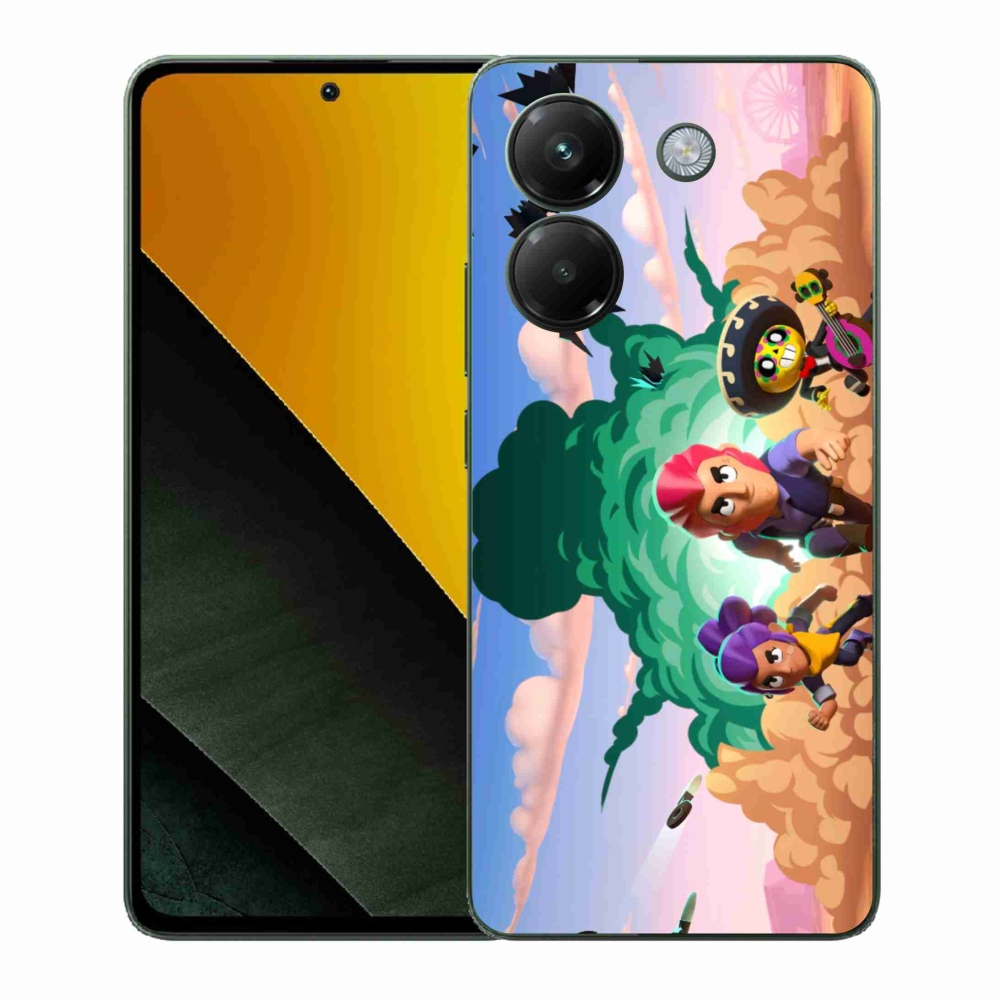 Gél borítás mmCase a Xiaomi Poco M7 Pro 5G-hez - verekedős csillagok