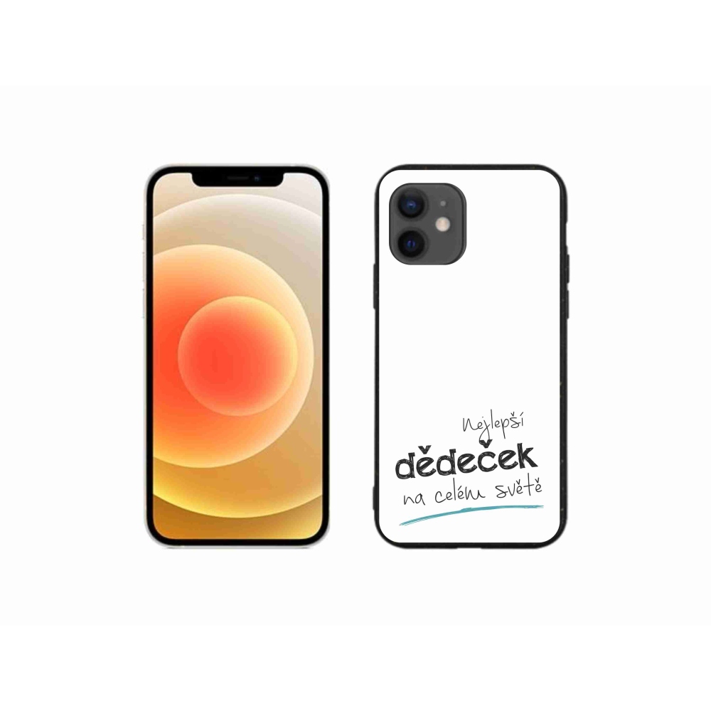 Gél borítás mmCase iPhone 12 mini - legjobb nagyapa 3 fehér háttérrel