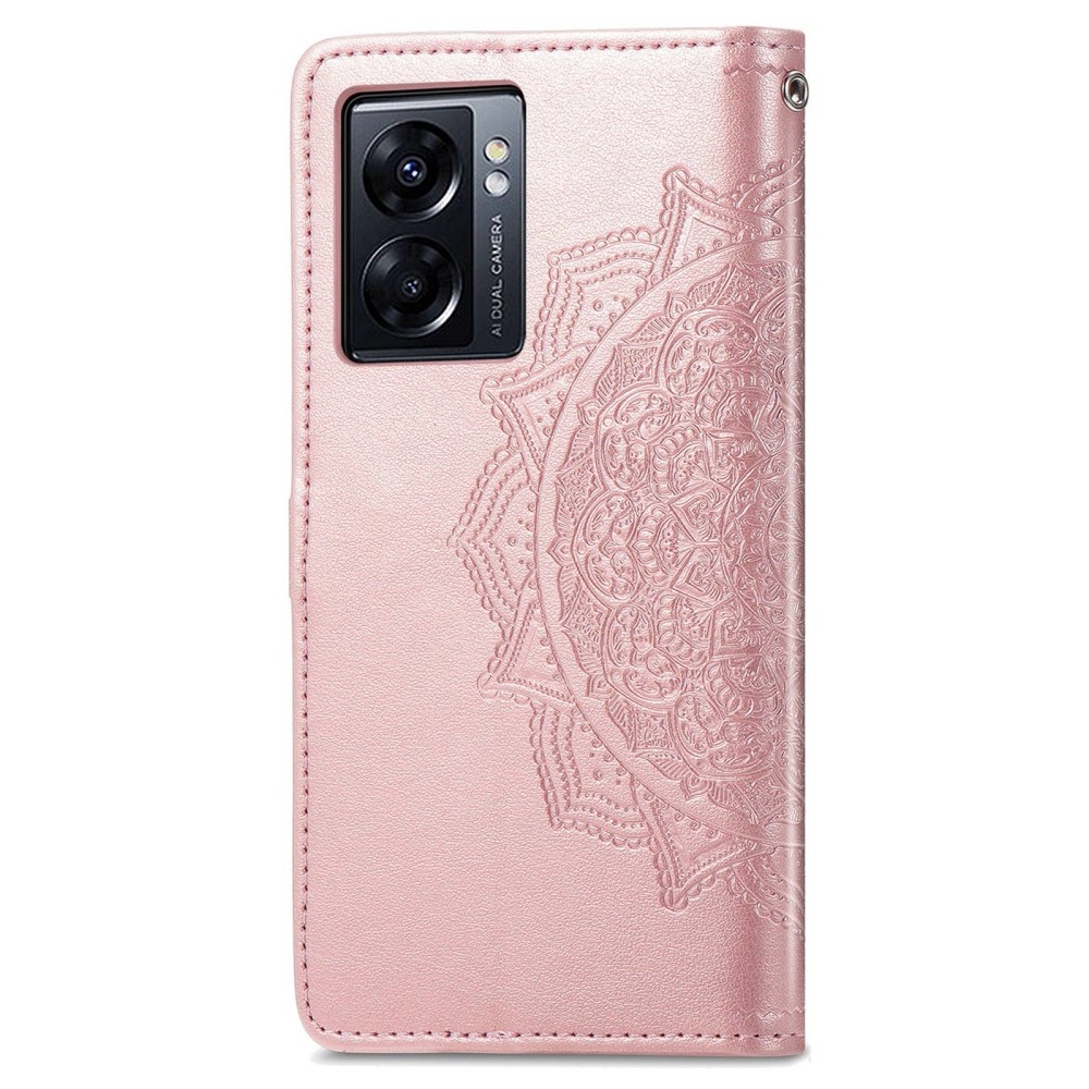 Mandala könyvtáska a Realme Narzo 50 készülékhez - rózsaarany