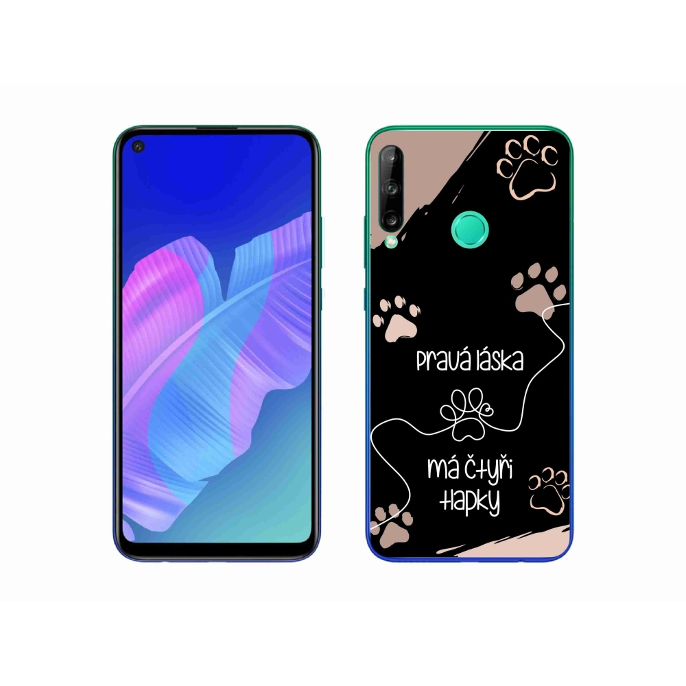 Gél borító mmCase a Huawei P40 Lite E készülékhez - kutyamotívum 1 fekete háttér