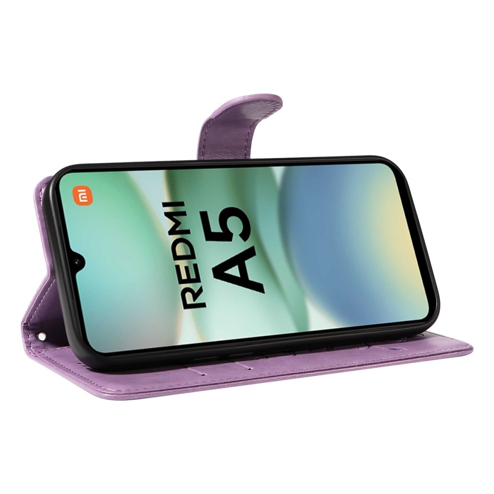 Virágok könyv tok Xiaomi Redmi A5 (173.45x79.35x8.45mm) - világos lila