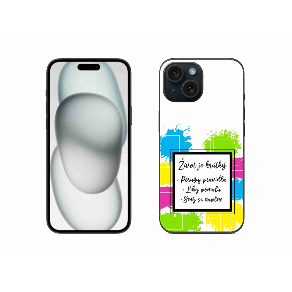 Gél borítás mmCase iPhone 15 - idézem 5 fehér háttérrel