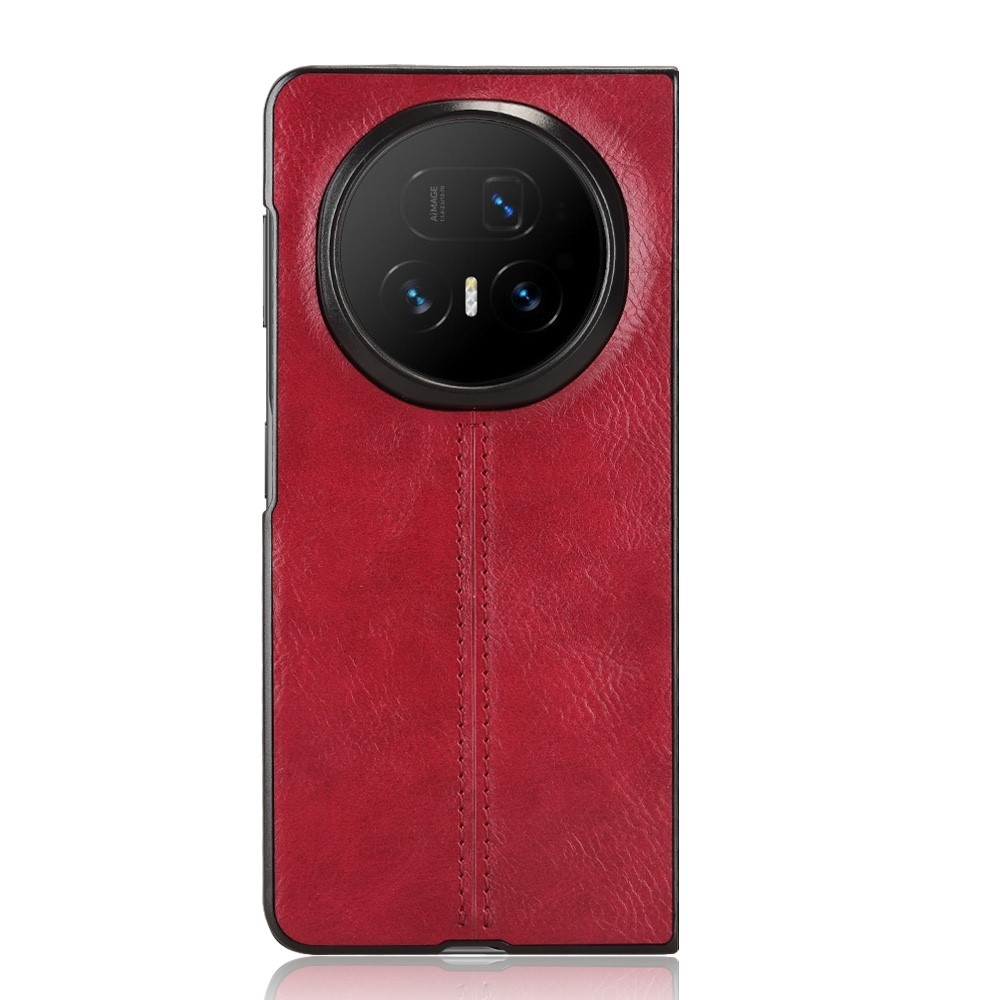 Stitchi műanyag tok műbőrrel borítva Honor Magic V5 készülékhez - piros