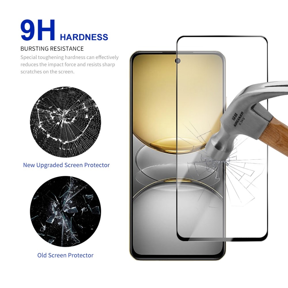 2.5D RURI teljes képernyő védőüveg a Realme C75-ön