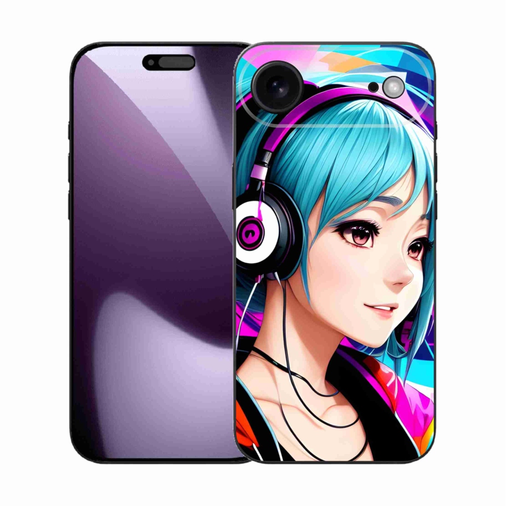 Gél borítás mmCase iPhone 17 Air készülékhez - lány fejhallgatóval