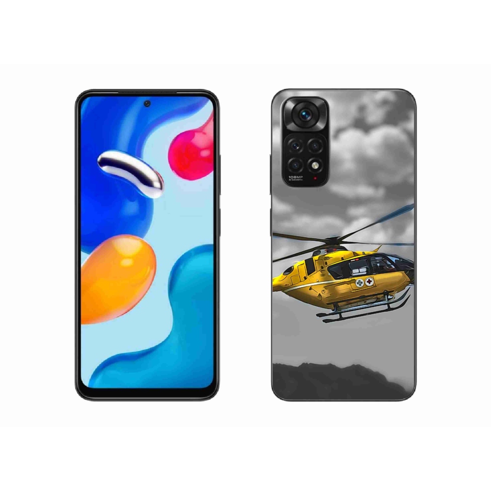 Gél borítás mmCase a Xiaomi Redmi Note 11 4G-hez - sárga helikopter