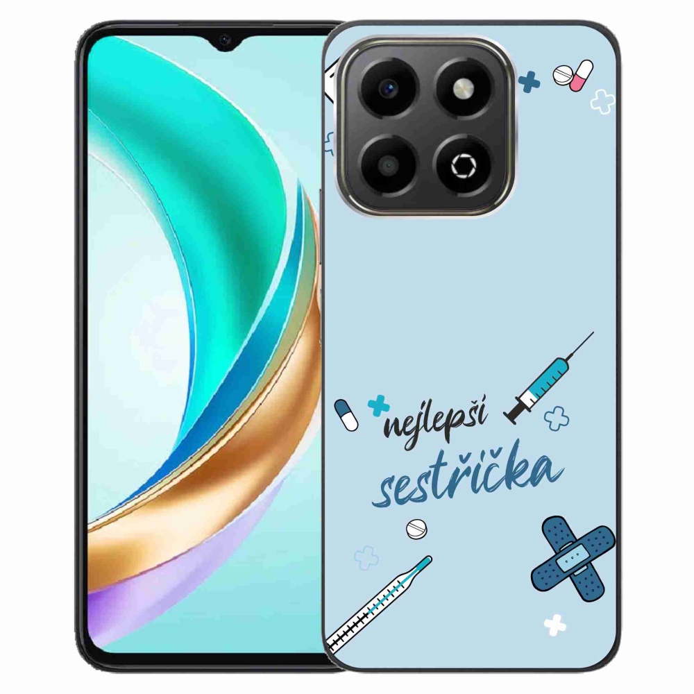 Gél borító mmCase a Honor X6b - legjobb kishúg kék háttérrel