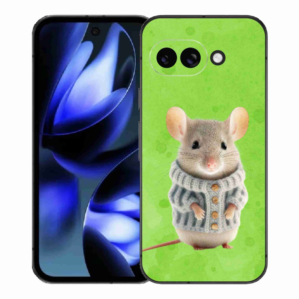 Gél borítás mmCase a Google Pixel 9a számára - egér pulóverben