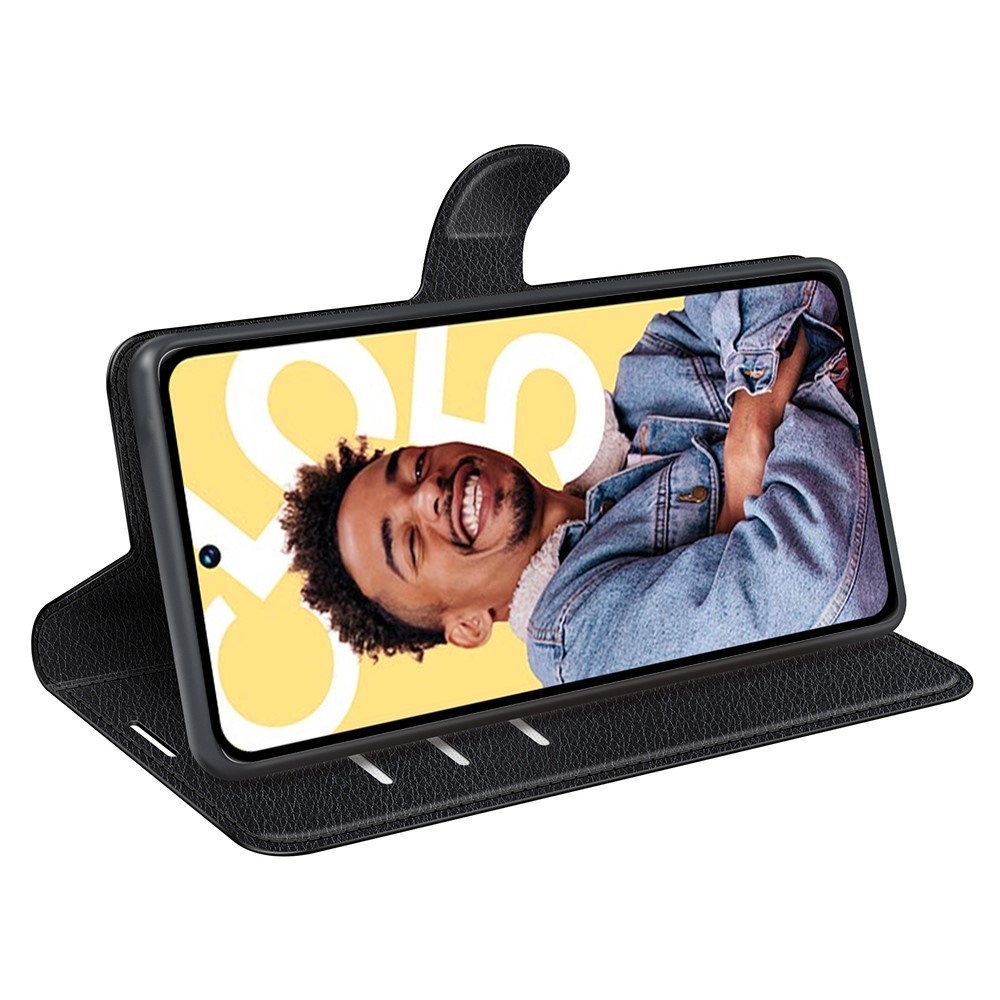 Litchi könyvtáska a Realme C55 készülékhez - fekete