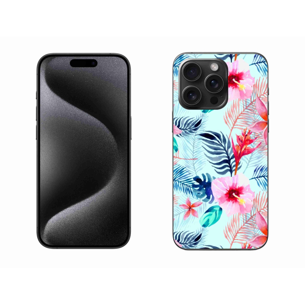 Zselés borítás mmCase iPhone 15 Pro Max készülékhez - virágok