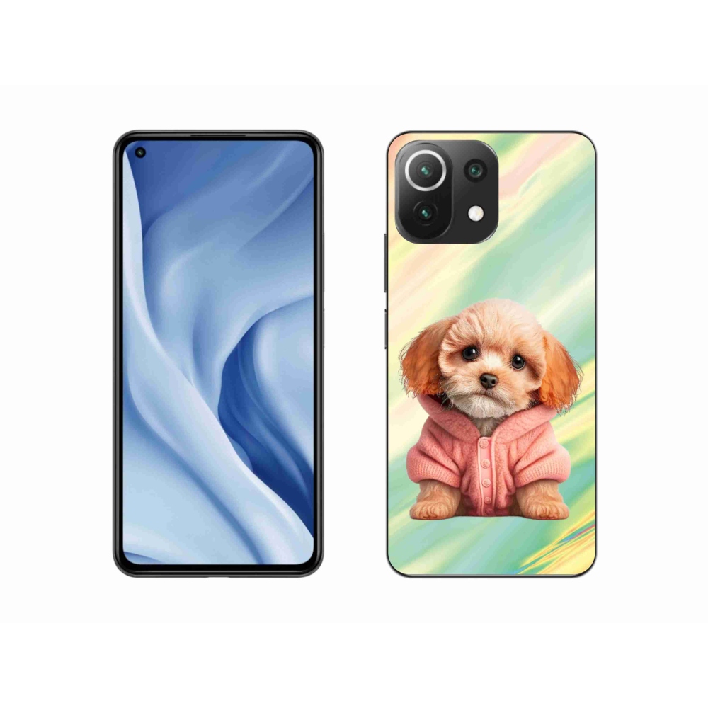 Gél borítás mmCase a Xiaomi Mi 11 Lite 4G/5G - pulóveres kiskutya számára