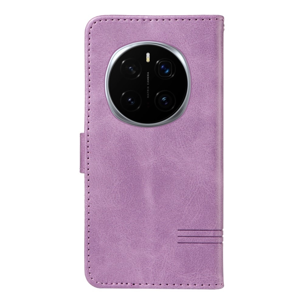 Póló alakú könyvtáska Honor Magic 7 Pro 5G számára - világos lila