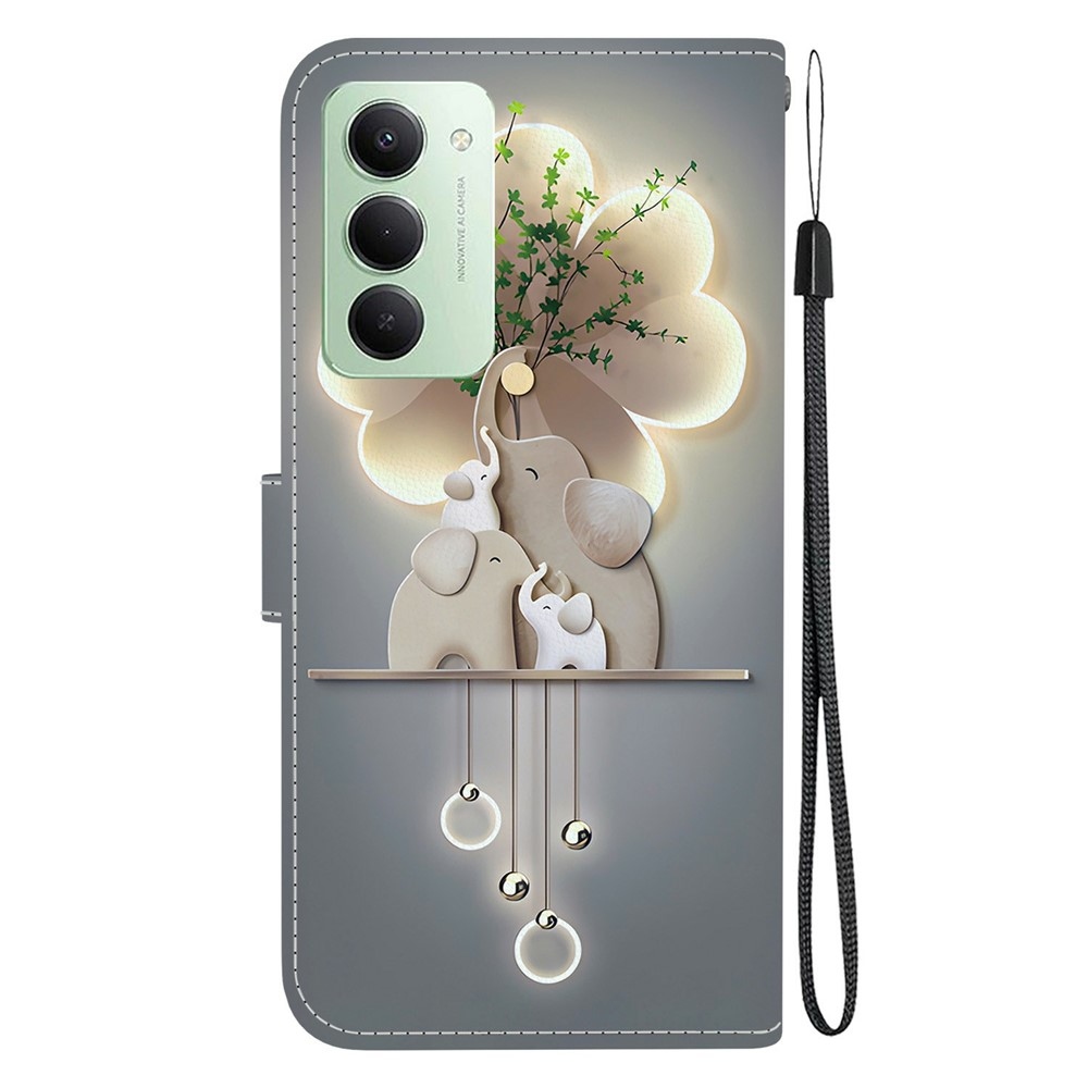 Sokoldalú könyvtáska Xiaomi Redmi 15 5G (169mm) - elefántokhoz