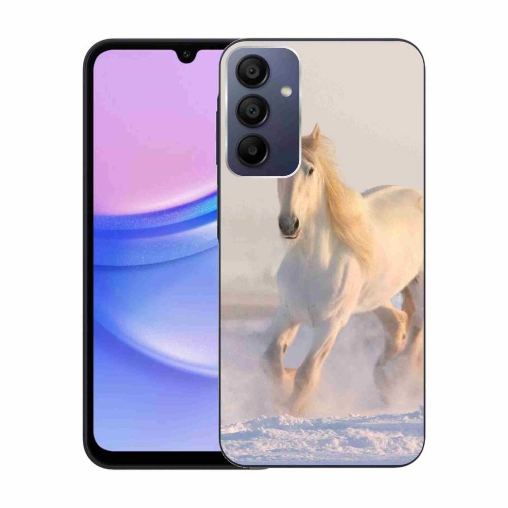 Gél tok mmCase a Samsung Galaxy A15 4G/5G készülékhez - ló a hóban