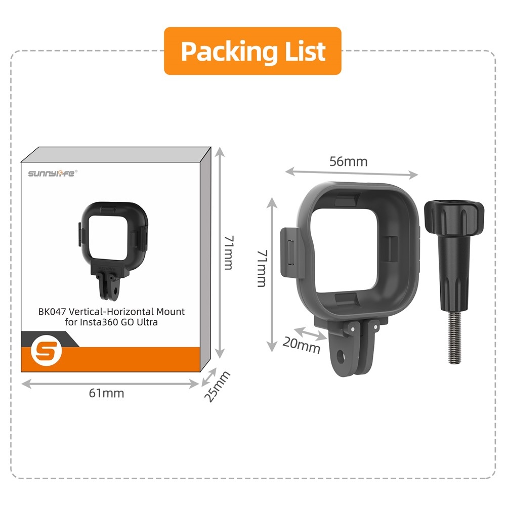 Sunnylife összecsukható rögzítőadapter Insta360 GO Ultra kamerához