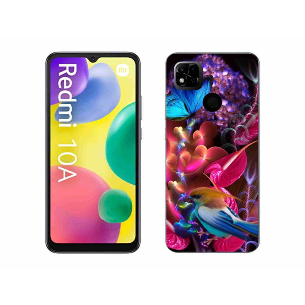 Gél borító mmCase a Xiaomi Redmi 10A számára - színes virágok