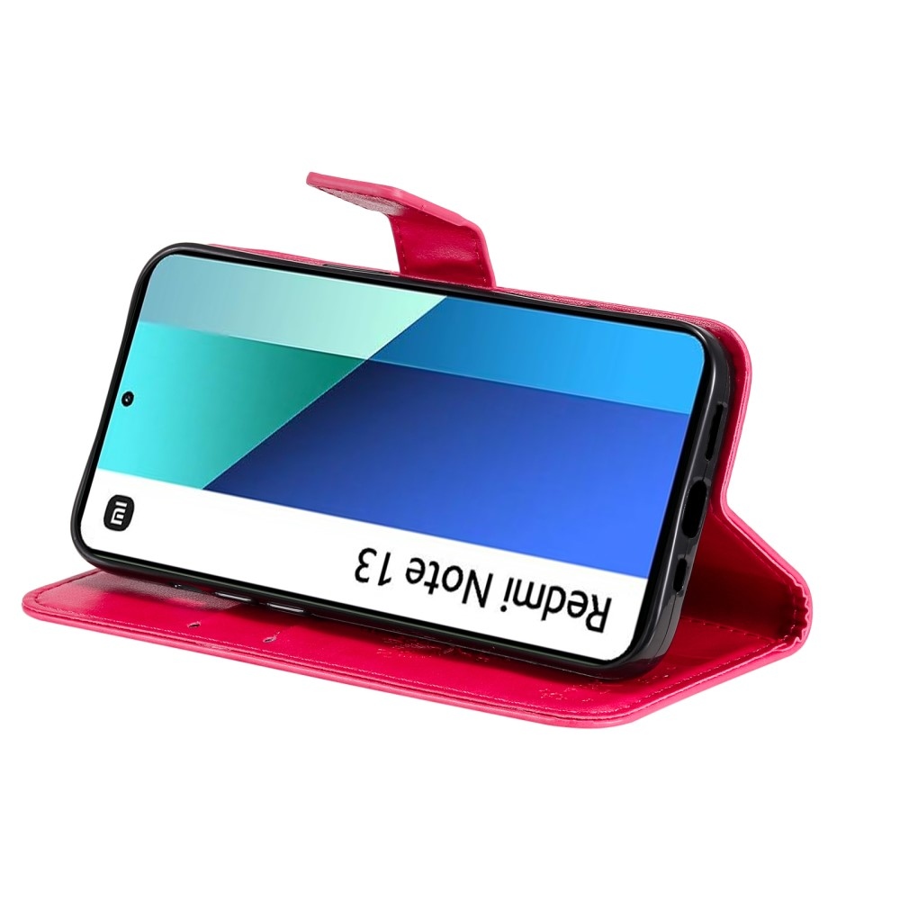 Fák könyv tok Xiaomi Redmi Note 13-hoz - rózsaszínű