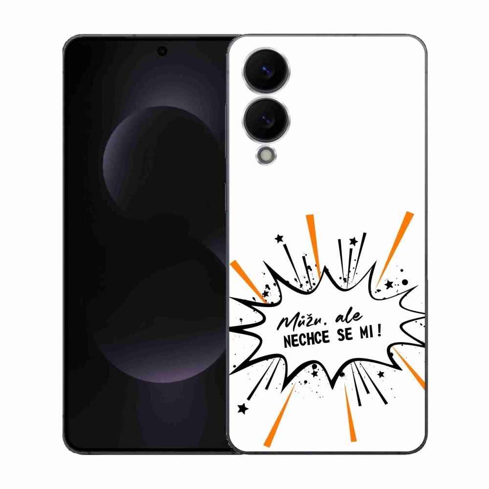 Gél borító mmCase Samsung Galaxy S25 Edge készülékhez - vicces szöveg 11 fehér háttér