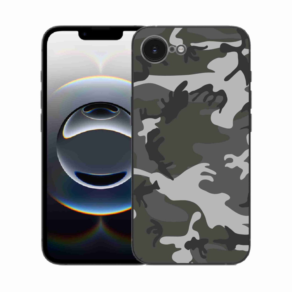 Zselés borítás mmCase iPhone 16e készülékhez - álcázó minta