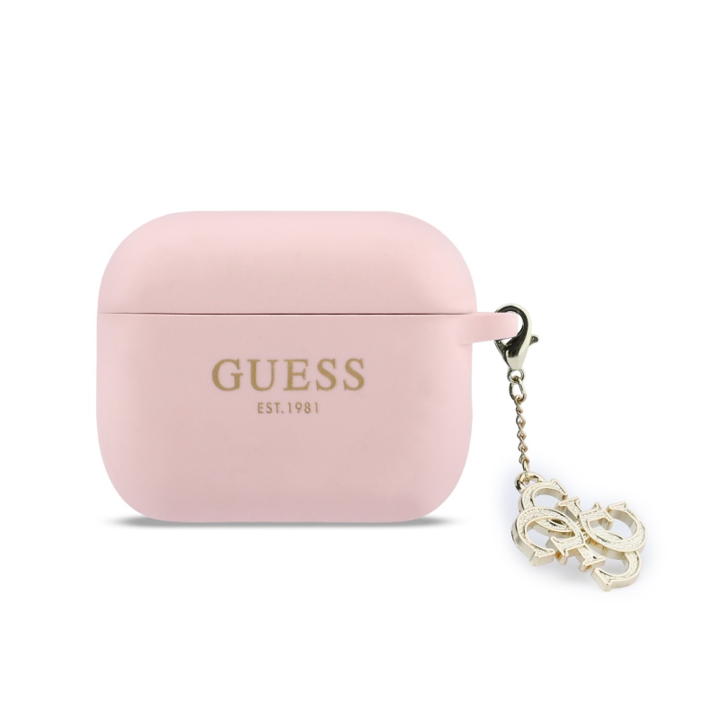 Guess 4G Charm szilikontok AirPods Pro 3-hoz, rózsaszín
