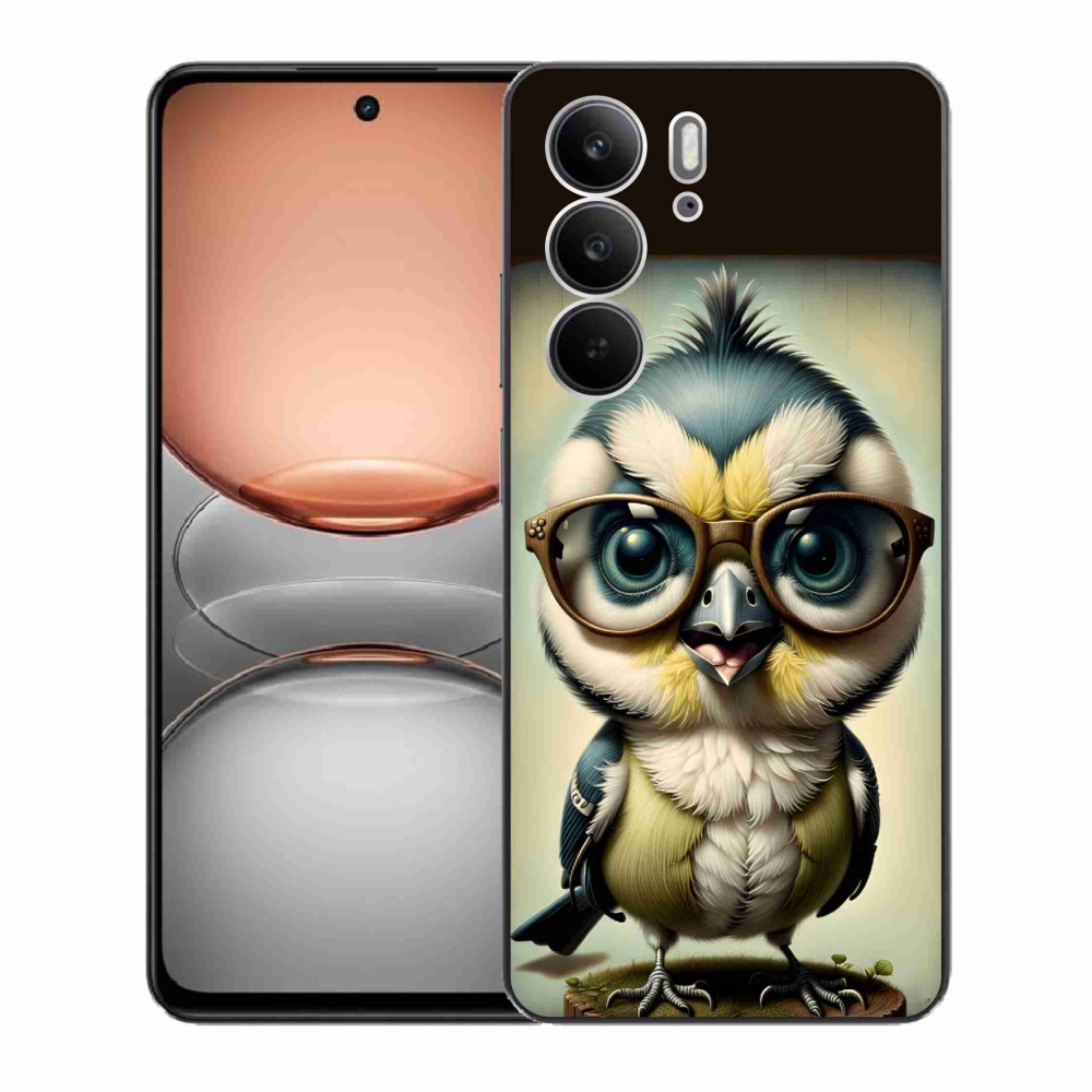 Zselés borítás mmCase a Realme C75-hez - cub szemüveggel