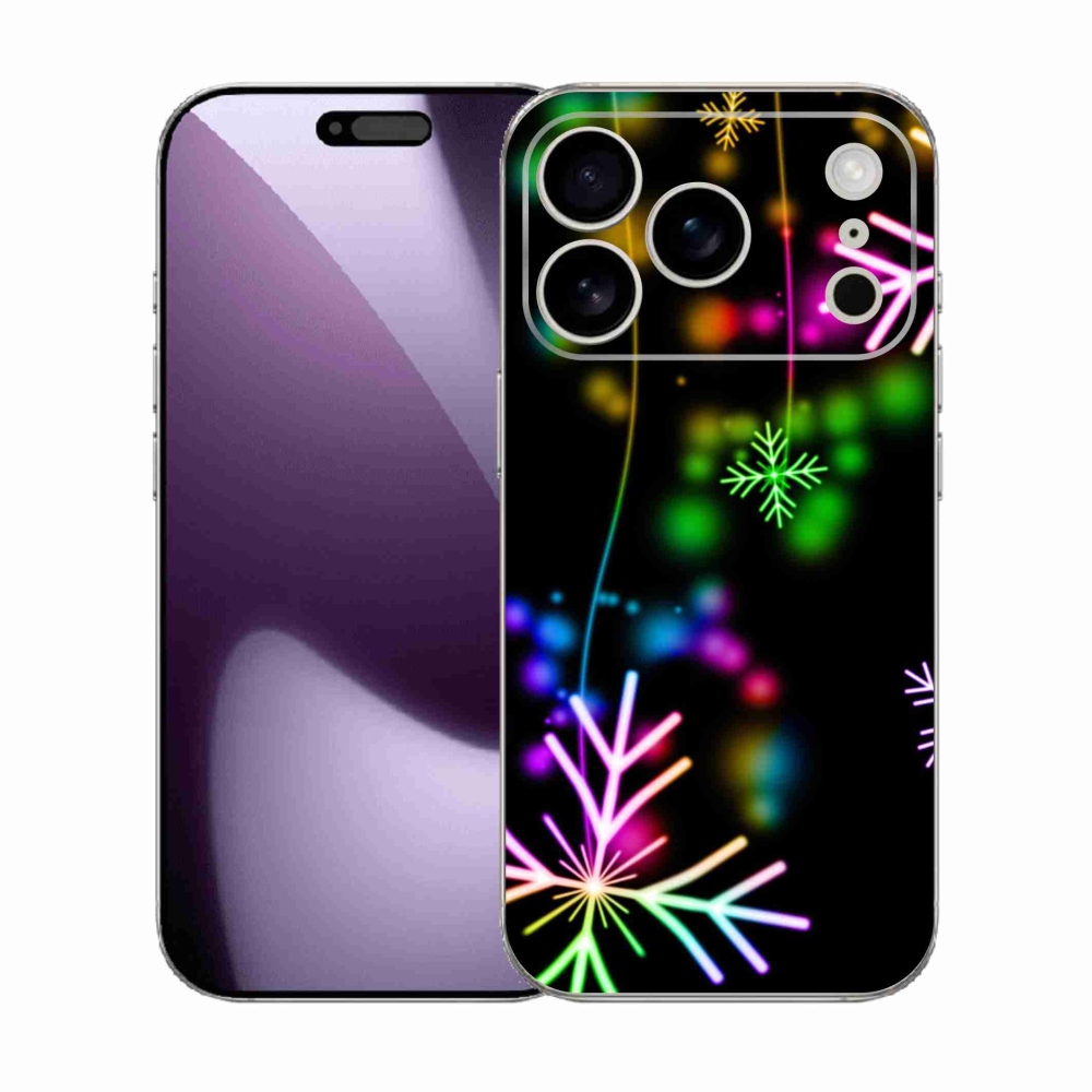 Zselés borítás mmCase iPhone 17 Pro készülékhez - színes pelyhekkel