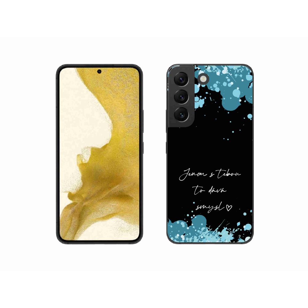 Gél borító mmCase Samsung Galaxy S22 5G - szerelmes szöveg fekete háttérrel