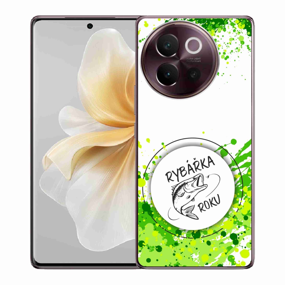 Gél borító mmCase a Vivo V40 Lite 5G-n - az év halászának fehér háttere