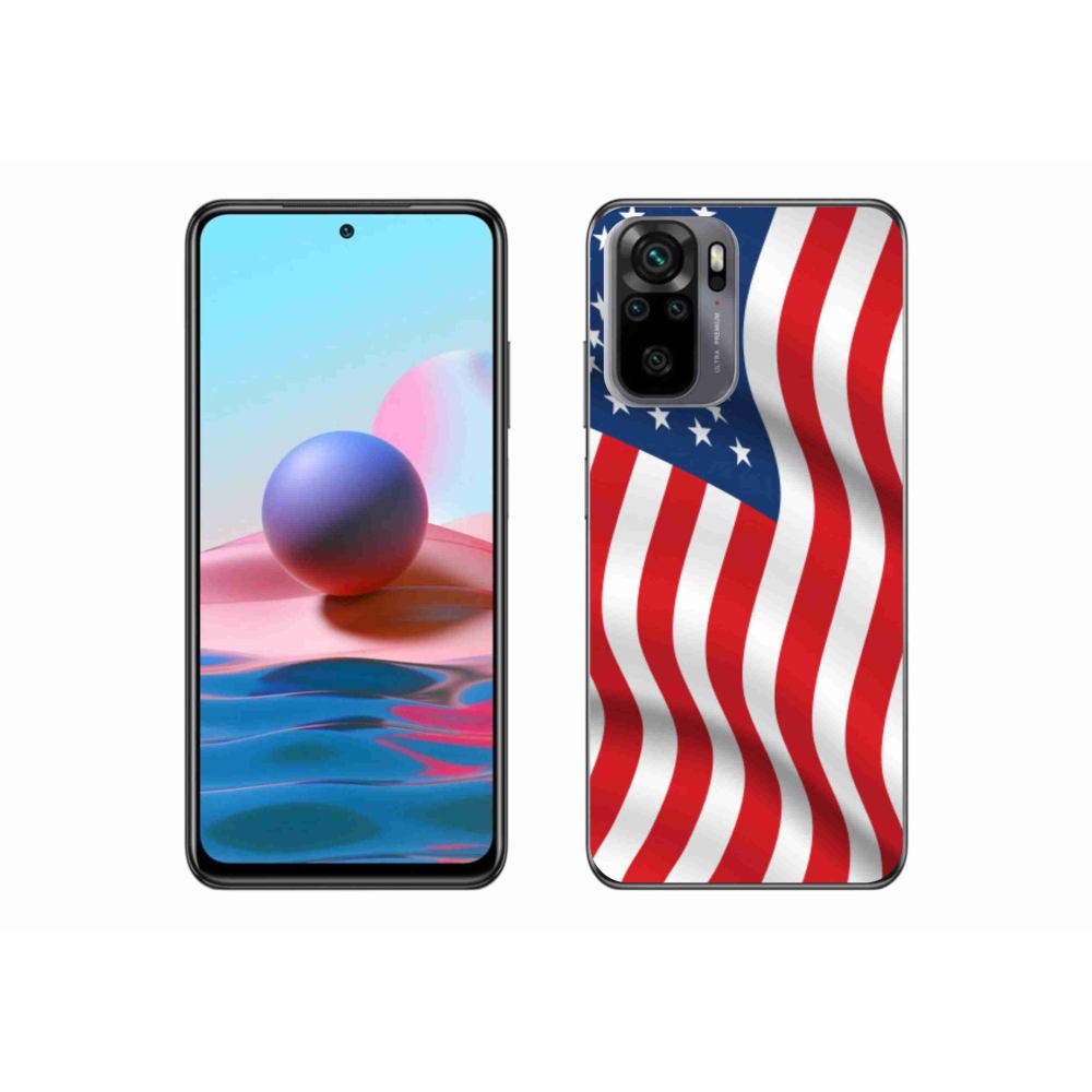Gél borító mmCase a Xiaomi Redmi Note 10 4G-hez - amerikai zászló