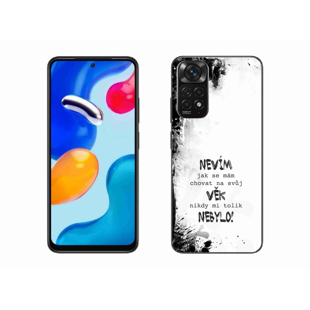 Gél borító mmCase a Xiaomi Redmi Note 11S 4G-hez - vicces szöveg 14 fehér háttérrel