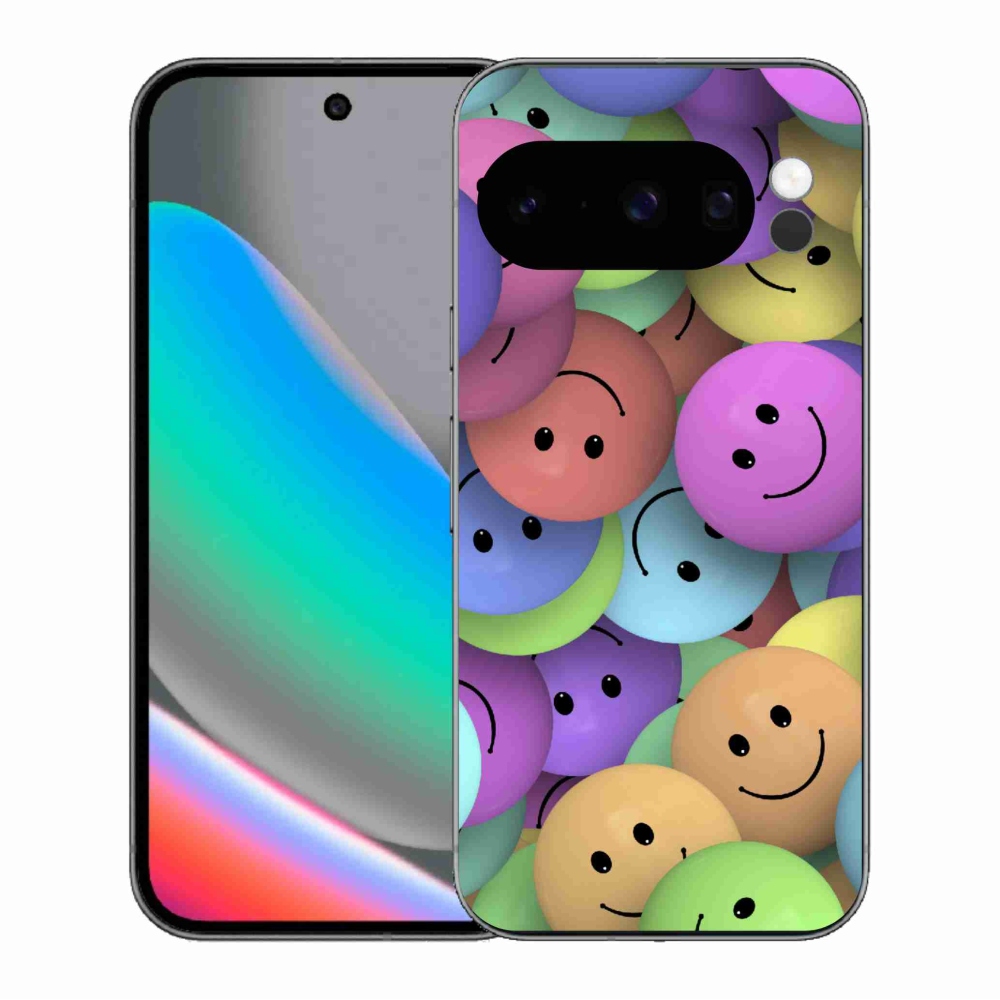 Zselés borítás mmCase a Google Pixel 10 Pro számára - színes smiley-k