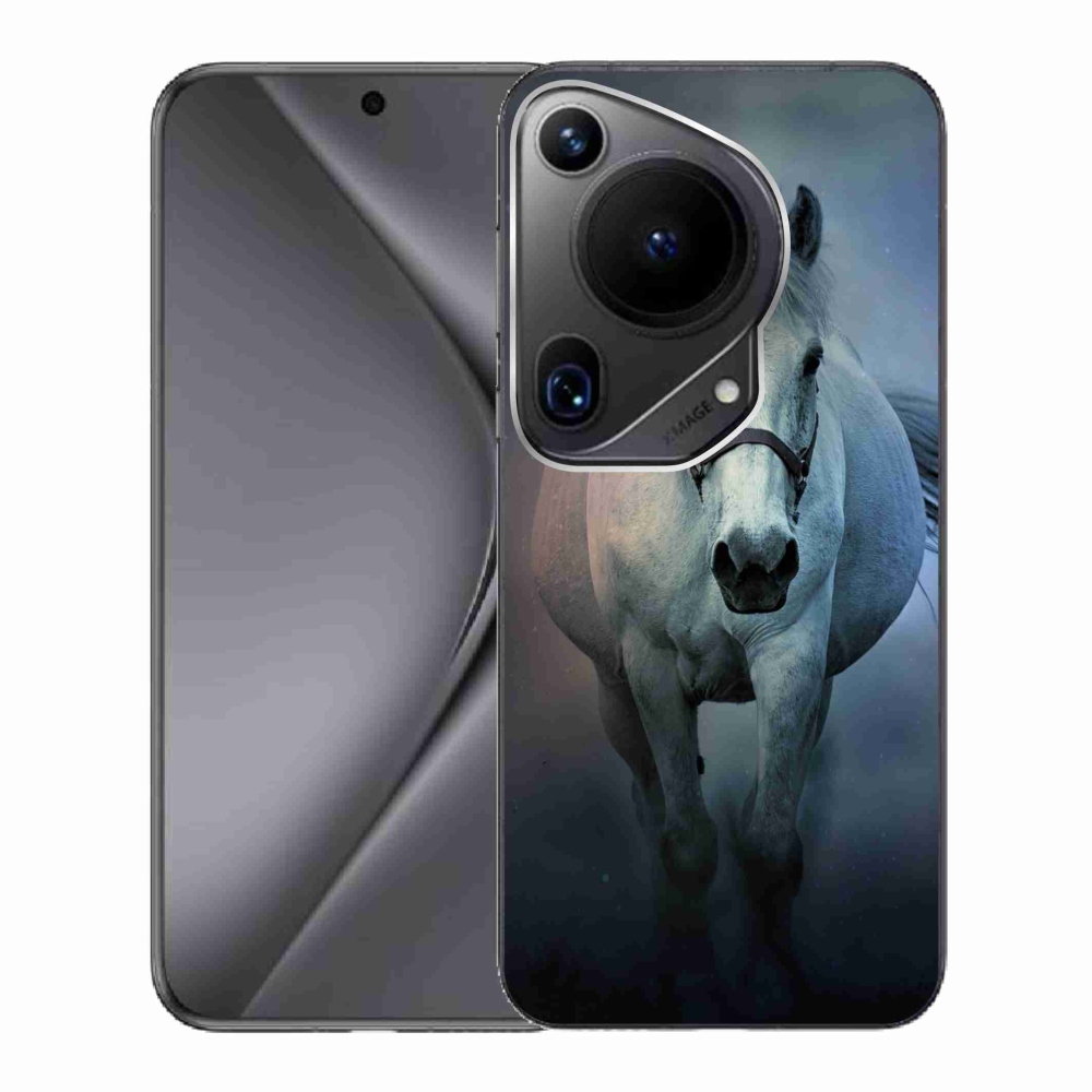 Gél tok mmCase a Huawei Pura 70 Ultra számára - futó fehér ló