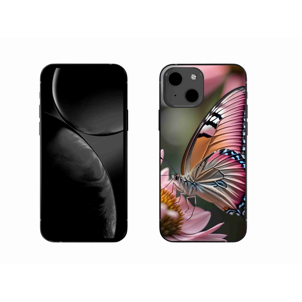 Gél borítás mmCase iPhone 13 készülékhez - színes pillangó
