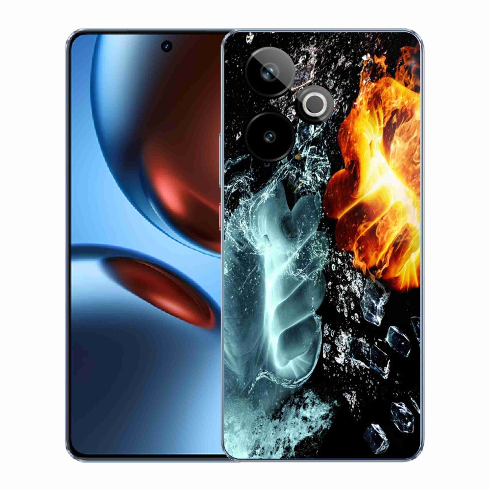 Gél borítás mmCase a Realme GT 7 5G/GT 7T 5G - víz és tűz számára