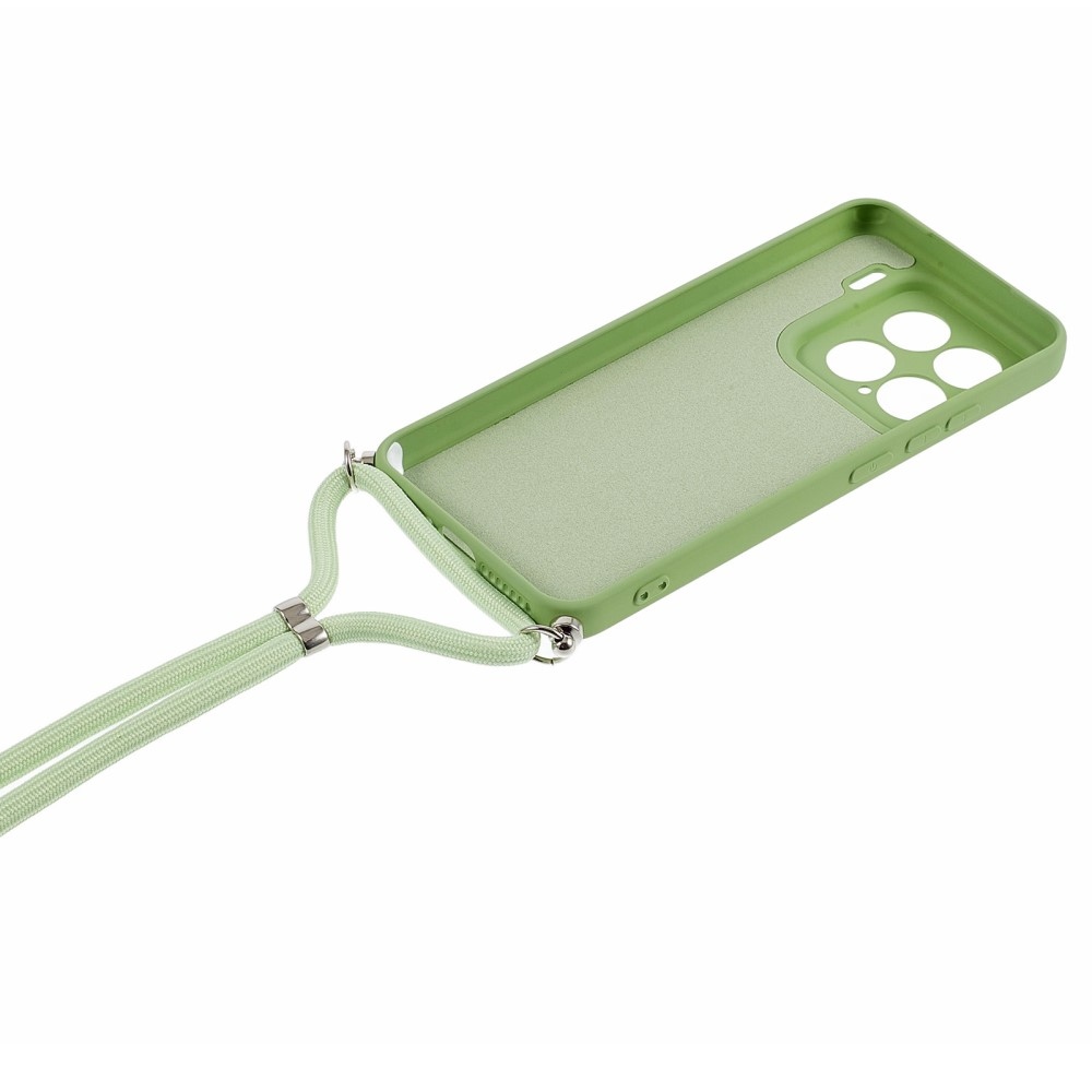 Bélés zselés tok zsinórral Xiaomi 15 - világoszöld