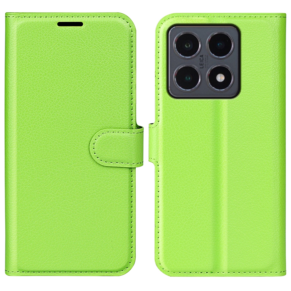 Litchi könyv tok a Xiaomi 15T-hez - zöld