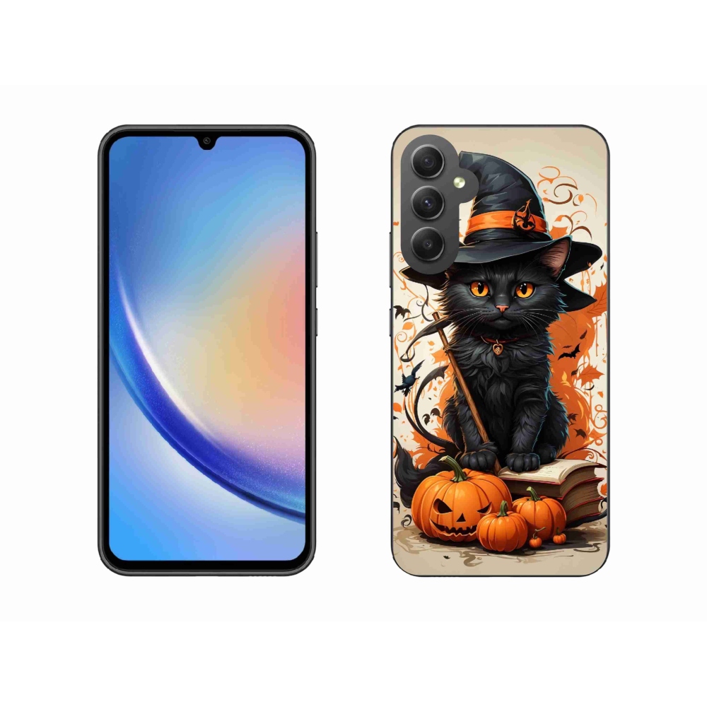 Zselés borítás mmCase Samsung Galaxy A34 5G - macskavarázslóhoz