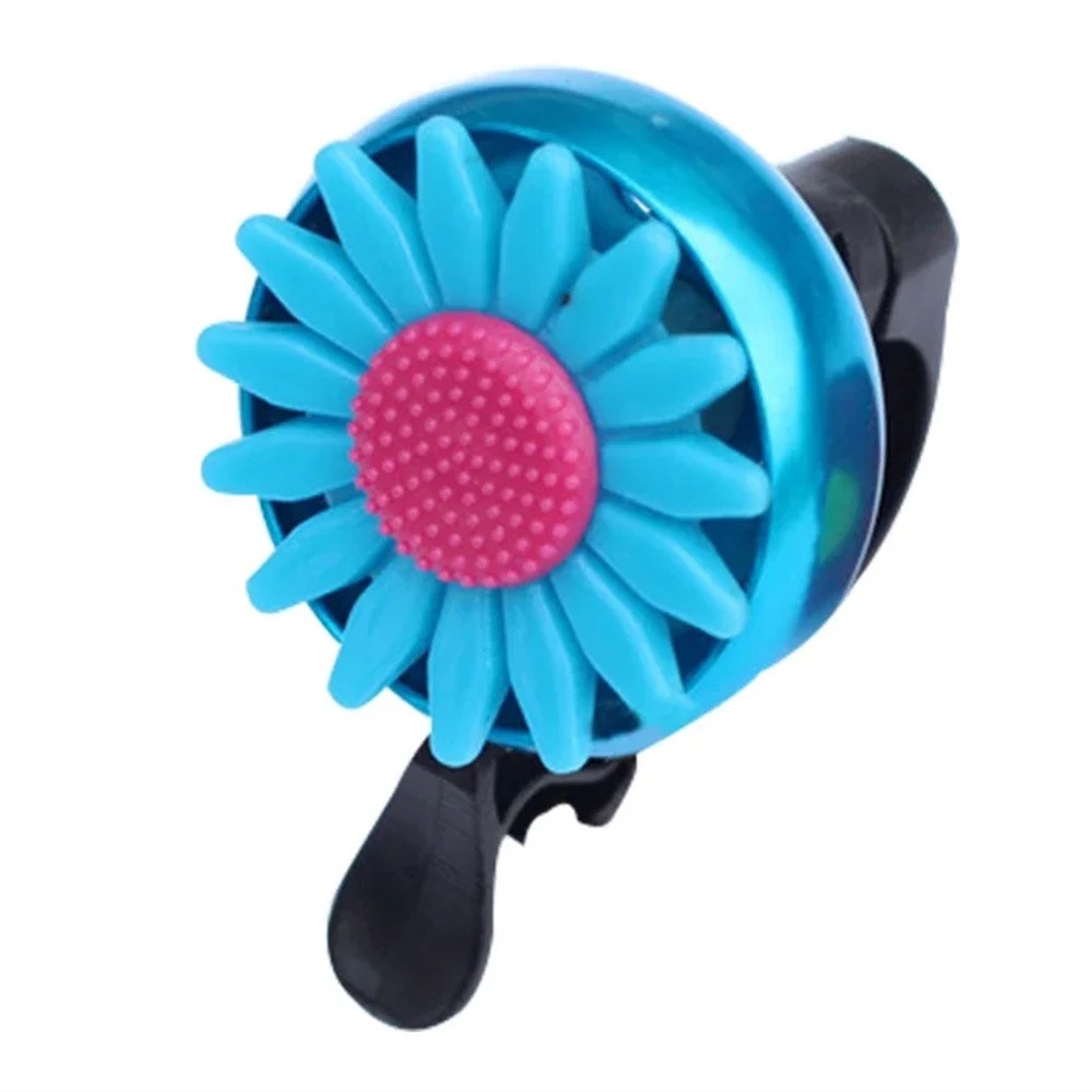 Gyerek biciklicsengő virágmotívummal - kék