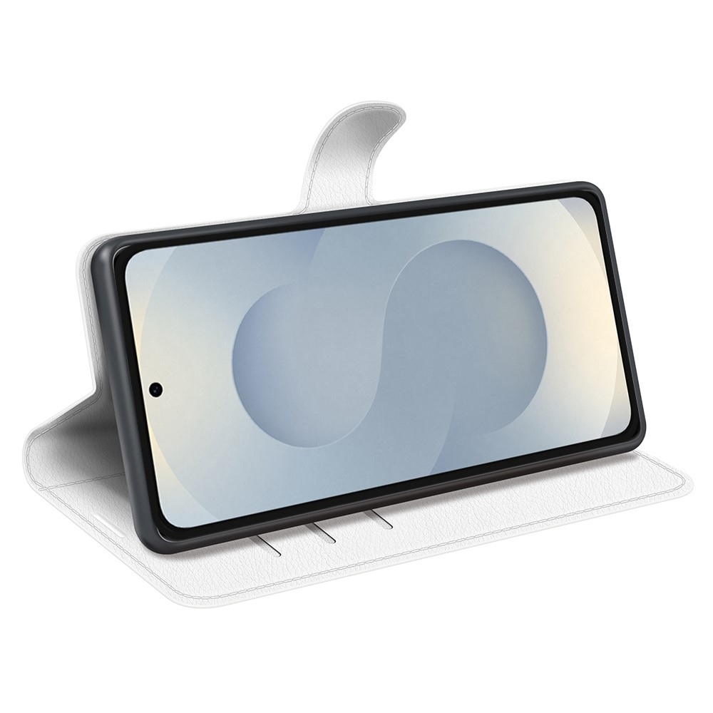 Litchi könyv tok Samsung Galaxy S25 Edge készülékhez - fehér