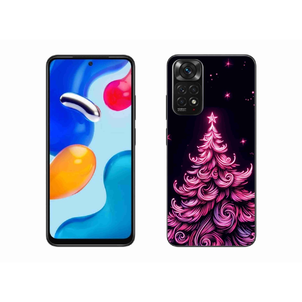 Gél borítás mmCase a Xiaomi Redmi Note 11 4G-hez - neon karácsonyfa 2