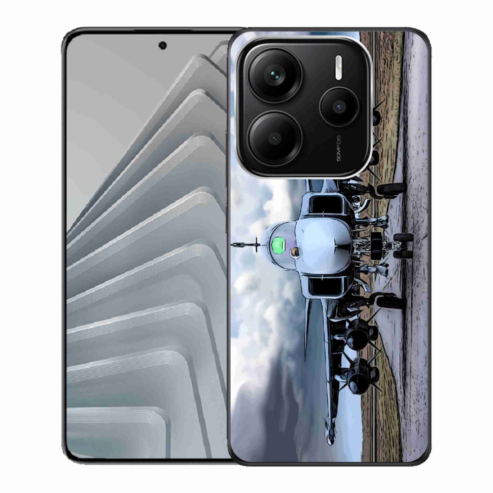 Gél borító mmCase a Xiaomi Redmi Note 14 5G - katonai repülőgéphez