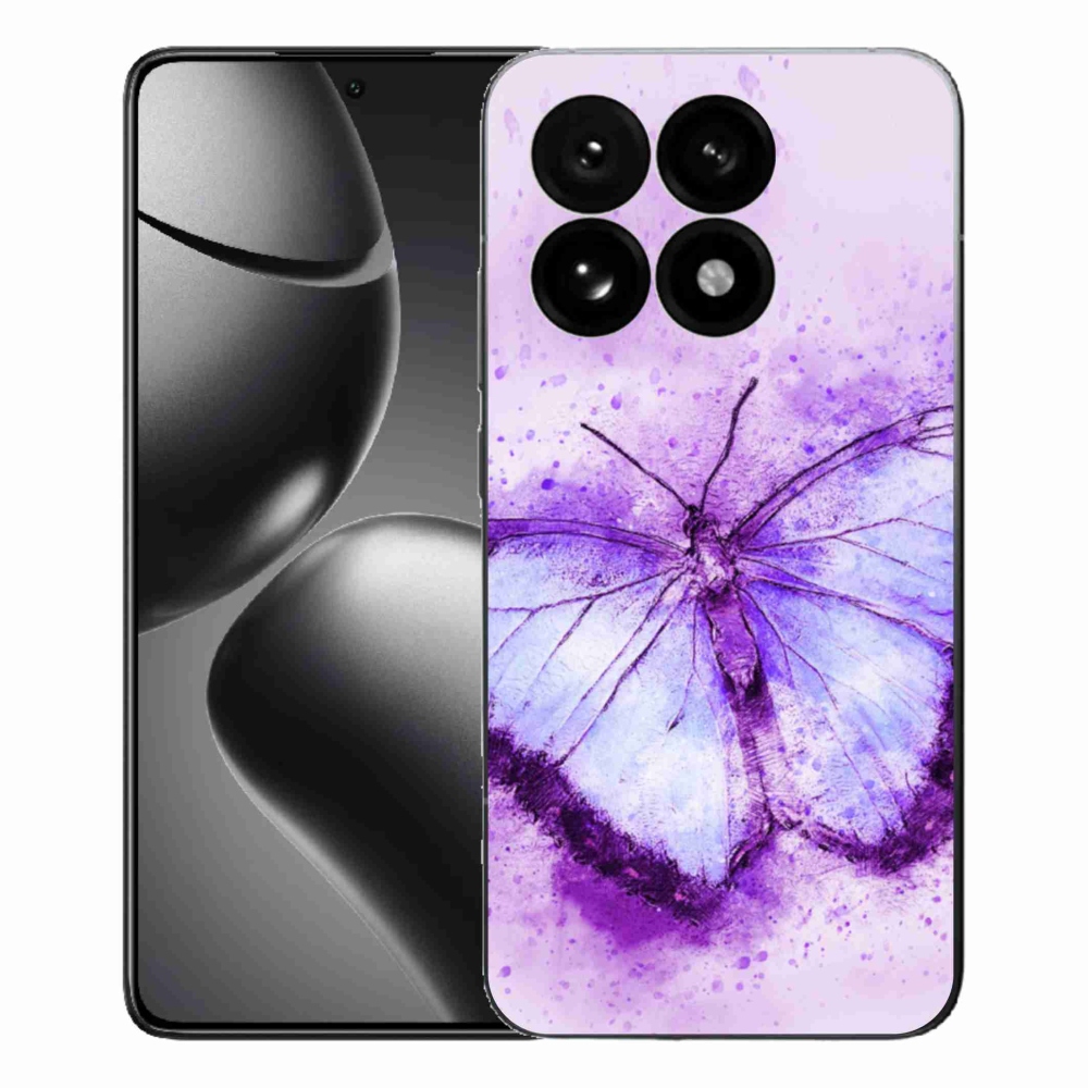 Gél borítás mmCase a Xiaomi 15T-hez - lila pillangó
