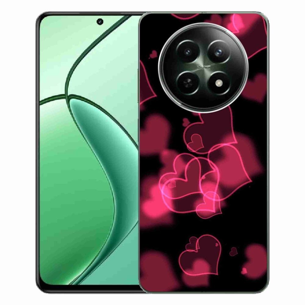 Zselés borítás mmCase a Realme 12 5G/12x 5G készülékhez - piros szívek