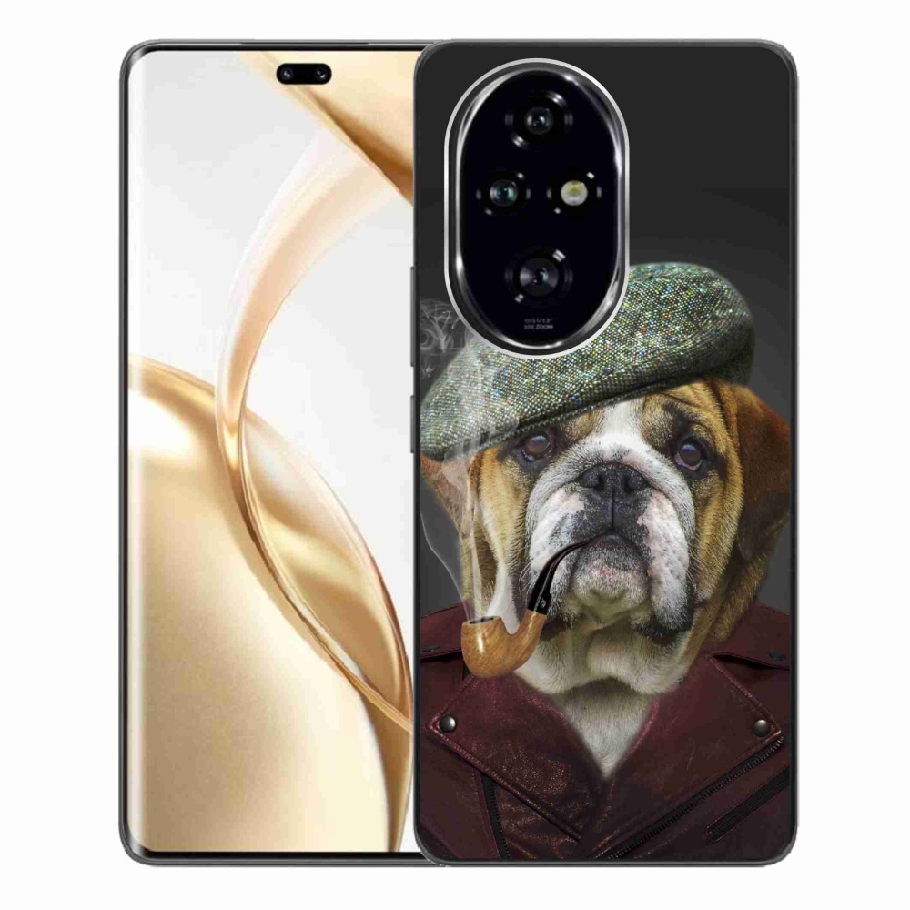 Zselés borítás mmCase a Honor 200 Pro 5G készülékhez - kutya csővel