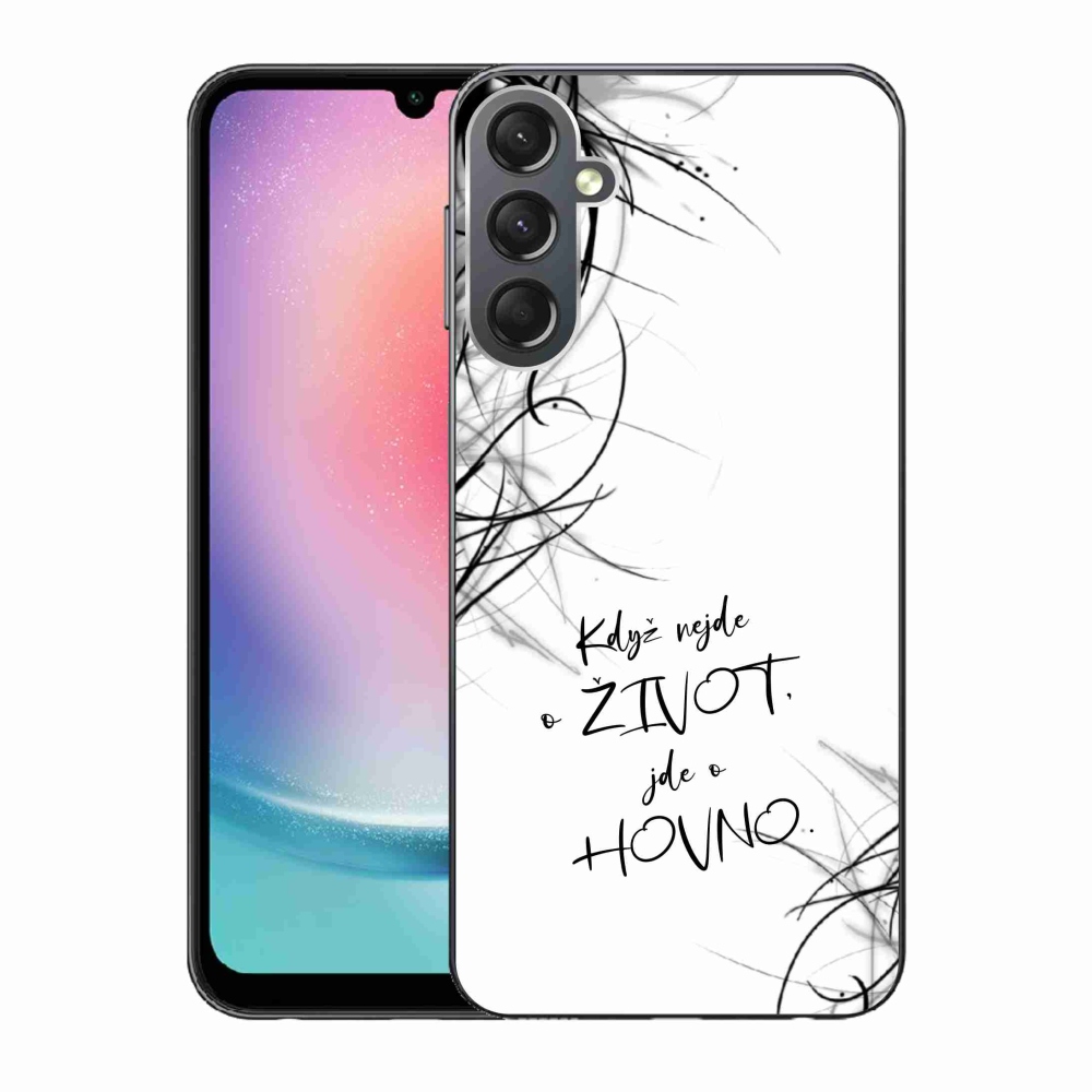 Gél borító mmCase Samsung Galaxy A24 készülékhez - vicces szöveg 16 fehér háttér