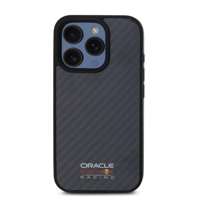 Red Bull Carbon fényes logóval ellátott MagSafe hátlap iPhone 16 Pro-hoz Fekete