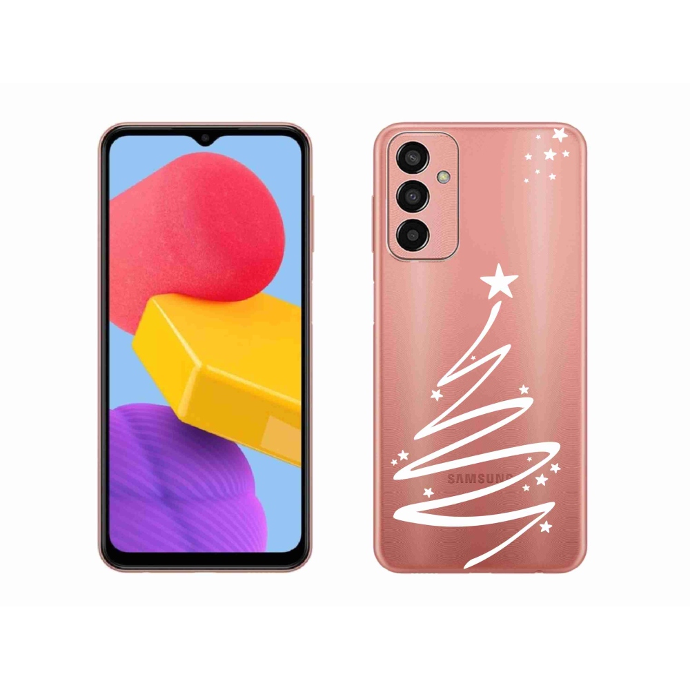 Gél borító mmCase Samsung Galaxy M13 készülékhez - fehér fa átlátszó háttéren